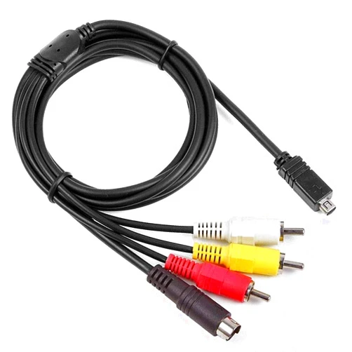 ANTOBLE 5ft AV A/V Audio Video RCA S-Video Cable Cord for Sony Camcorder Handycam DCR-HC28/e DCR-SX85/v/e/l SX85/b/r and More Models with 10 Pin Output Connector