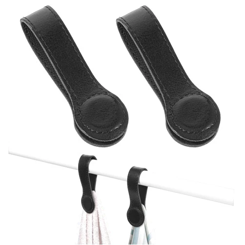 Gsbnjuy 2 Pack Leather Magnetic Towel Clips Portable Bath Towel Holder Multi-Purpose Hand Clips Hat Clip for Towel Rods and Racks Kitchen Dish Rag Cloth Sink Bathroom Accessory Oven Handle