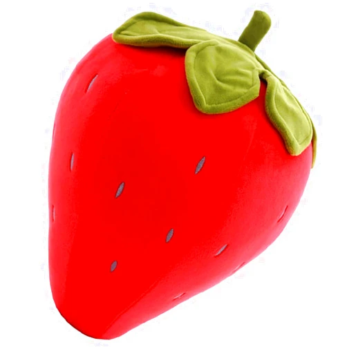PUXU Cute Fruit Kids Pillow Stuffed Strawberry Plush Pillows Super Soft Girls Pillows Cushion Seat for Kids Toys (Red,7.8