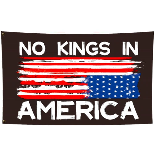 JOLCAHEU No Kings In America Flag 2x3FT,Flags with 2 Brass Grommets,Durable Polyester. (A, 2x3ft)