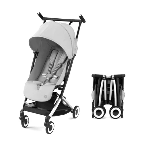 Cybex Libelle 2 Travel pockit Baby Stroller - Lightweight Carry-On Travel Stroller for Airplane with One-Hand Recline, Compatible with CYBEX Car Seats, Fog Grey
