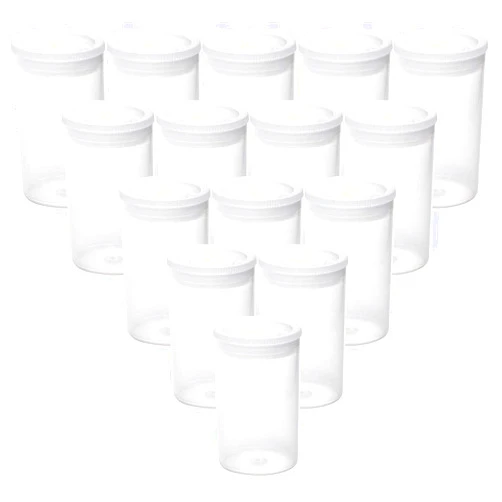 AKIRO Film Canisters with Caps 35 mm Empty Camera Reel Storage Containers Case Plastic Storage 15 Pack Transparent