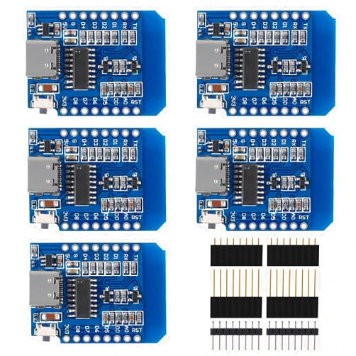 Organizer ACEIRMC 5pcs Type-C ESP8266 ESP-12 ESP-12F NodeMcu Mini D1 Module WeMos Lua 4M Bytes WLAN WiFi Internet Development Board Base on ESP8266 ESP-12F for Arduino, WeMos D1 Mini