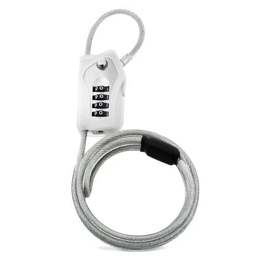 7Penn Steel Cable Lock with 4-Digit Tumbler Combination 6.5ft Long Cord – Adjustable Combo for Bike Luggage & More