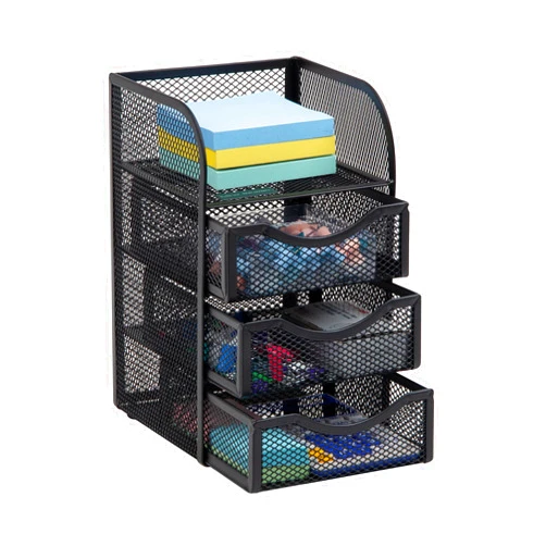 Mind Reader Desktop Accessory Storage, Paper Binder Clip Basket, Workspace, Office, Metal Mesh, 4.75