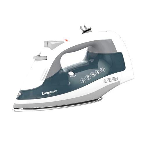 BLACK+DECKER® One Step Steam Iron with EvenSteam Stainless Steel Soleplates and SmartSteam Control, Grey