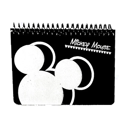 Disney Mickey Mouse Black Spiral Autograph Book - Silver (Bighead)