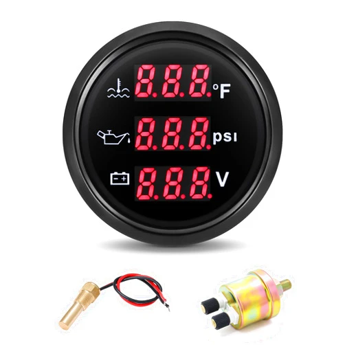 ARTILAURA Triple Gauge Set 3in1 (Watertemp + Oil Pressure Gauge + Voltmeter) 2