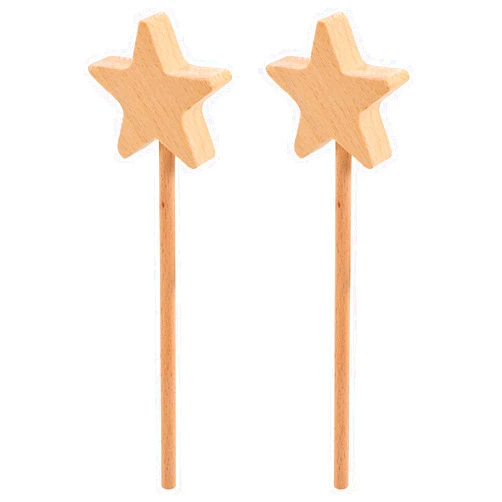 Didiseaon Girl Toys Fairy Wings 2pcs Wooden Princess Wand Star Wand DIY Fairy Wand Stick Make Your Own Shows Wand Magics Cosplay Birthday Party Showers Girl Girl Girl Wedding Decorations