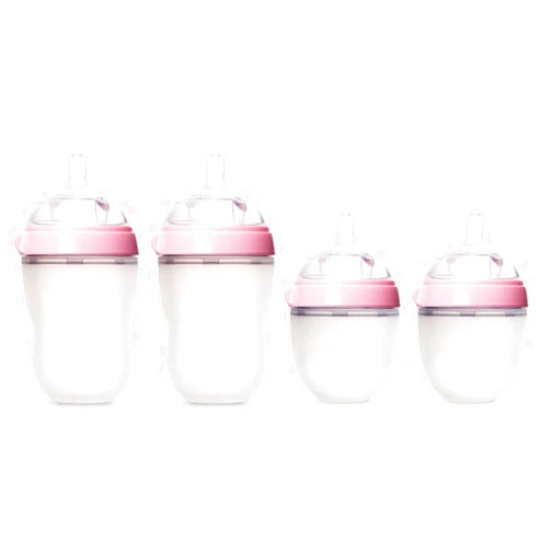 Comotomo 5 oz and 8 oz Baby Bottles, 4 Pack