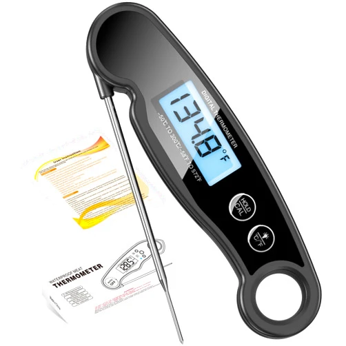 Generic Digital Meat Thermometer, Fast Instant Read Food Thermometer for Grill and Cooking, Best Waterproof Ultra Fast Thermometer with Backlight and Calibration, Food Probe for Kitchen, Outdoor, Indoor