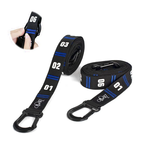 Zingtto Adjustable Numbered Straps for Gymnastic Rings Steel Carabiners Quick Hook System Easy to Set Up One Pair Strap Only