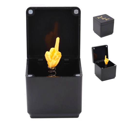 I-Beeboo Gag Gifts for Him Her Adults,Middle Finger in a Box, Funny Gifts White Elephant Gifts for Adults, Christmas Stocking Stuffers for Men Quirky Joke Prank
