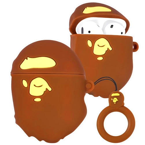 JoySolar for Airpod 1&2 Case Cute Cartoon 3D Soft Silicone Air Pods Funny Cover Kawaii Fun Cool Animal Unique Design Shell Fashion Stylish Girls Kids Teens Women Cases for Airpods 1/2(Monkey)