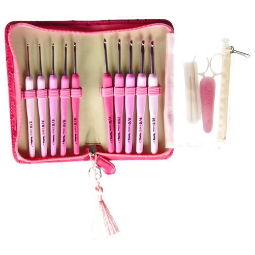 Tulip Etimo Rose Crochet Hook Set, multicolor, 2,2.5,3.0,3.5,4.0,4.5,5.0,5.5,6.0 millimeters