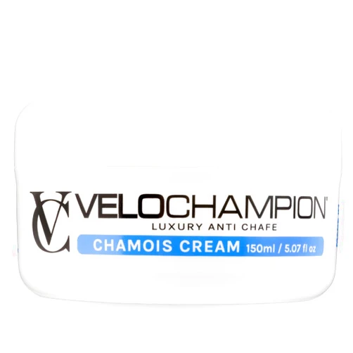 VeloChampion Luxury Chamois Cream for Cyclists, Runners and more | Vegan Anti-Chafing Cream for Men and Women | Reduces Saddle Sores and Friction (5.0 Fl Oz)