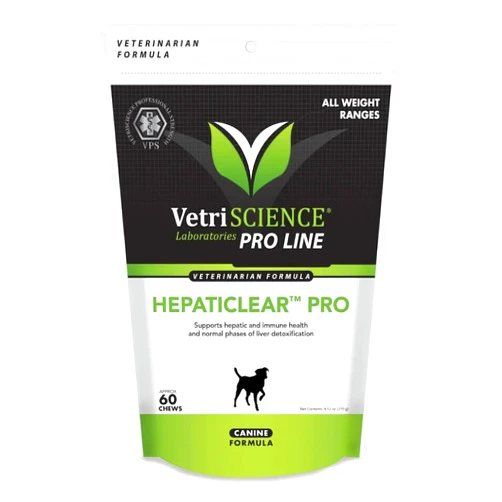 VetriScience Pro Hepaticlear Pro Liver Supplement for Dogs, 60 Chews