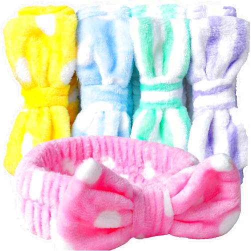 Teenitor Makeup Headband, Spa Headband, Bow Headbands, Headbands for Washing Face,Makeup, Shower Spa, Microfiber Headband for Girls Women Gift, 5 pcs