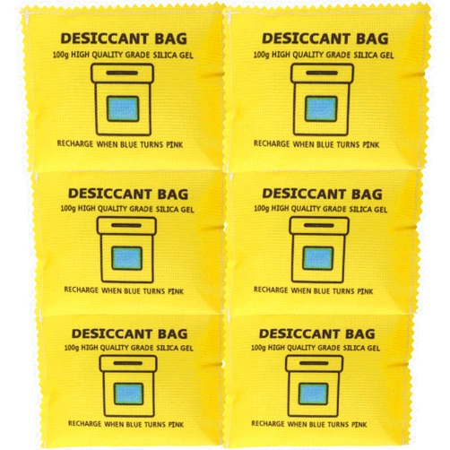 Gimehome 100g Desiccant Packs for Storage Moisture Absorbers Silica Gel Rechargeable Desiccant Dehumidifiers Bags for Moisture Control (6pack)