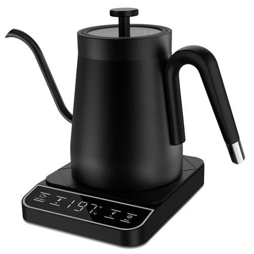 BinROC Electric Gooseneck Kettle, ±1℉ Temperature Control One Click 197℉ Pour Over Kettle for Coffee & Brew Tea, Hot Water Boiler, Stainless Steel Inner Fast Heating & Keep Warm 12 Hours, 1200w, 0.8L