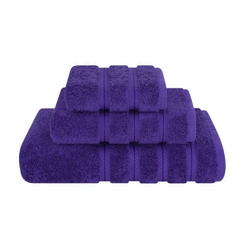American Soft Linen Premium 3 Piece Towel Set, 1 Bath Towel 1 Hand Towel 1 Washcloth, 100% Cotton Turkish Towels for Bathroom, Purple Towel Set