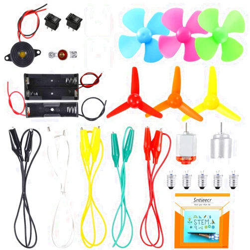 Sntieecr Electric Circuit Motor Kit, Science Experiment Educational Montessori Learning Kits Set for Kids DIY STEM Engineering Project, for Kids