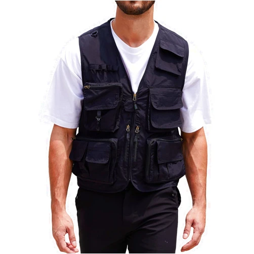 Yimoon Men’s Utility Vest Summer Outdoor Lightweight Cargo Safari Fishing Vests Travel Vest with Pockets