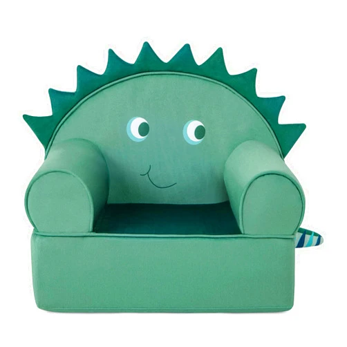 Costzon Kids Couch, Children's Sofa Armchair with Washable Velvet Cover & Soft Sponge Filling, Upholstered Sofa Chair for Boys Girls, Preschool Bedroom Playroom Gift Presents, Toddler Couch (Dinosaur)