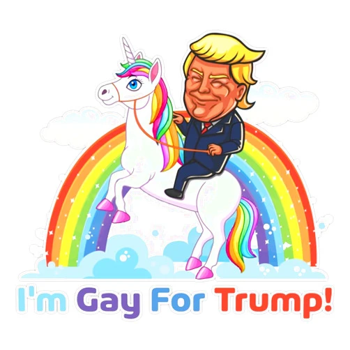 Skyler Sticker Co I'm Gay for Trump! Sticker Vinyl Decal Bumper Sticker 5