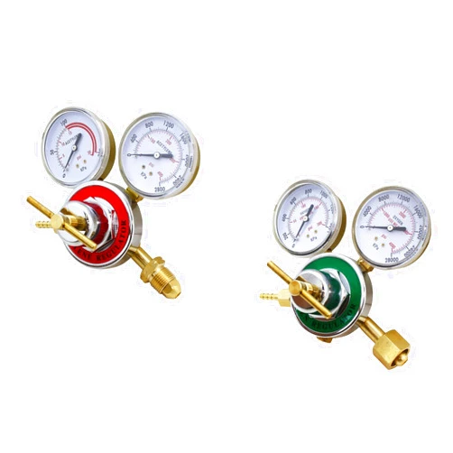 Voyager Tools 2 Piece Set Oxygen & Acetylene Regulator Harris Type Large Tank Gauge Welding