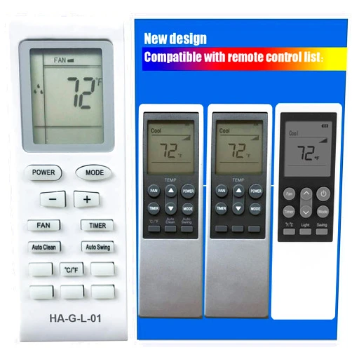 YING RAY HA-G-L-01 Replacement for LG Portable Air Conditioner Remote Control COV30332904 COV30332907 COV30332902 for Model LP1213GXR LP1214GXR LP1215GXR LP1218GXR LP1414GXR LP1415GXR LP2525GXR LP1111WXR