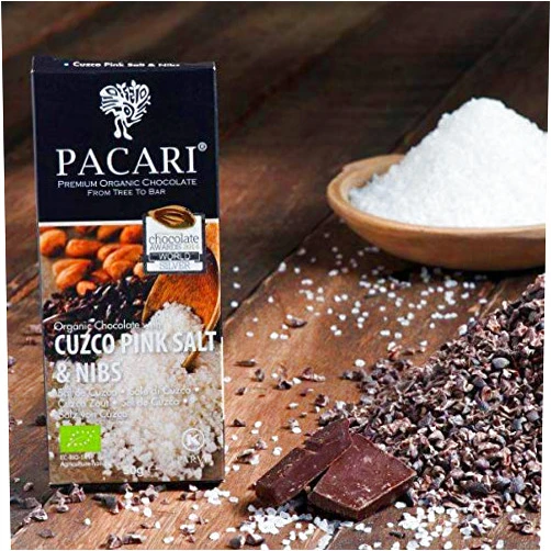 PACARI Organic Ecuadorian Salt And Nibs Chocolate Bar, 1.76 OZ