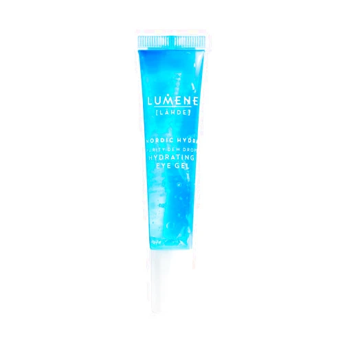 Lumene Purity Dew Drops Hydrating Eye Gel - Dark Circle Eye Cream with Hyaluronic Acid & Under Eye Serum + Puffy Eyes Treatment, 15ml