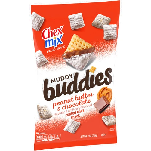 Chex Mix Muddy Buddies, Peanut Butter and Chocolate Snack Mix, 9 oz