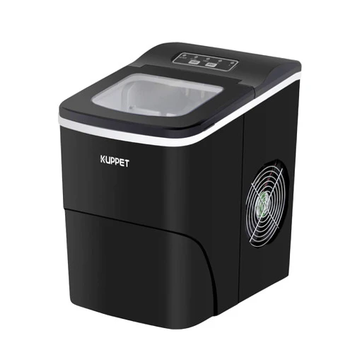 KUPPET Ice Maker Machine for Countertop, Portable Ice Cube Makers, Make 26 lbs ice in 24 hrs,Ice Cube Rready in 6-8 Mins with Ice Scoop and Basket for Home/Office/Bar (Black)