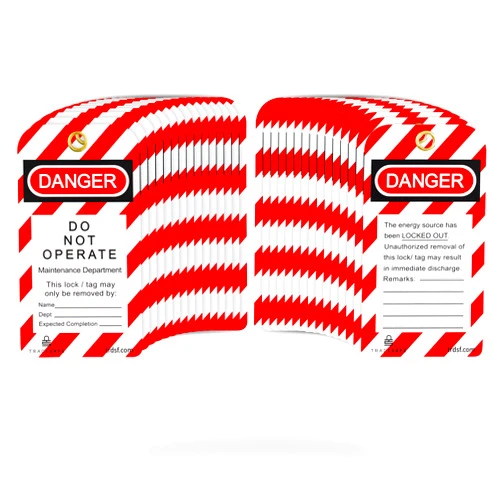 TRADESAFE Lockout Tagout Tags - 30 Danger Do Not Operate Tags with 30 Zip Ties, Premium 32 mil Vinyl, OSHA Compliant Loto Tags for Lock Out Tag Out, Equipment Repair