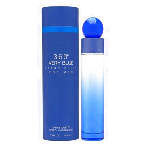 Perry Ellis 360 Very Blue For Men Eau De Toilette Spray 3.4 Ounce