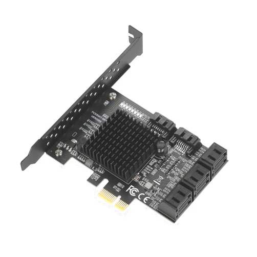 Diyeeni PCIE SATA Cards, 8 Ports SATA III 6Gbps Controller Cards with Low Bracket, PCIE (1X 2X 4X 8X 16X) SATA3.0 Interface Expansion Cards for Windows 7/8/XP/10 for Linux