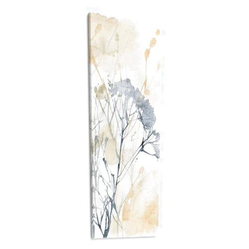 Canvas Lab Canvas Wall Art Decor Wildflower Line Contour II by the Artist Jennifer Goldberger – Size: 14 x 42 in - Art subject: Botanical,Floral,Nature