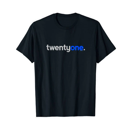 Adult Birthday Shirts by alphabet lab 21st Birthday Gift Ideas for Him Men | Blue Twentyone Design T-Shirt