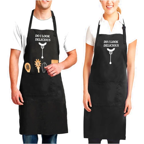 KITCHEPOOL Funny Apron for Men, Chef Aprons for Women with 3 Pockets - Mens Gifts For Christmas - Adjustable Bid Kitchen Aprons for Chef, Cooking Apron for BBQ, Baking - Delicious