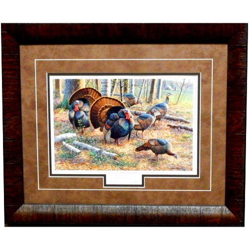 Peck and Gartner Cynthie Fisher Spring Strut Wild Turkey Print
