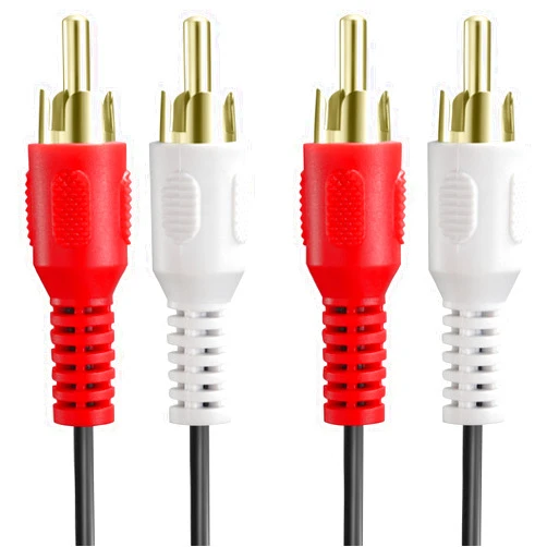 Fosmon 2-RCA Male to 2-RCA Male (6 FT), Dual 2 RCA Cable, Stereo Audio 2RCA Cord Male to Male Connector