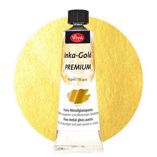Viva Decor Inka Gold Premium Gilding Wax (908 Old Gold, 1,41 oz) metallic acrylic paint - craft paint set - effect paints - craft paints acrylic sets - apply, polish - done! - Made In Germany