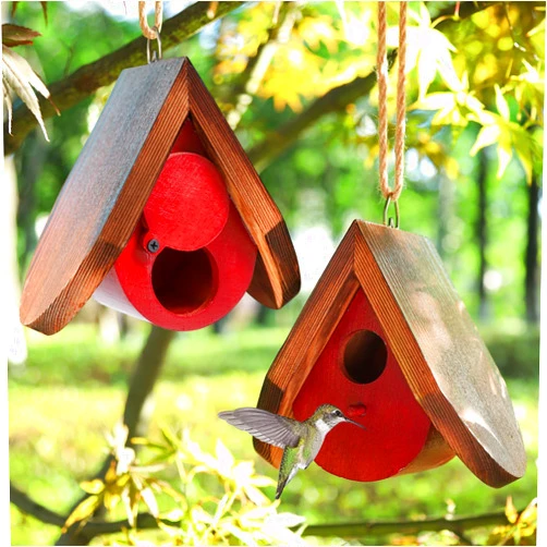 ZSHLXM Hummingbird House for Outside. Hummingbird Gifts. Gardening Gifts for Women. Gifts for Bird Lovers. Hummingbird Nest （2 PCS） ZSHLXM