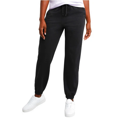 Hanes Women's Essential Jogger Pants, Drawstring Sweatpants For Women, 100% Cotton Jersey, 29