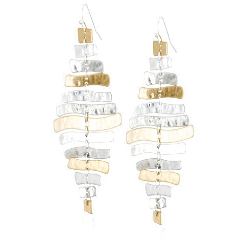 Robert Lee Morris Soho Prisma Two-Tone Sculptural Drop Earrings