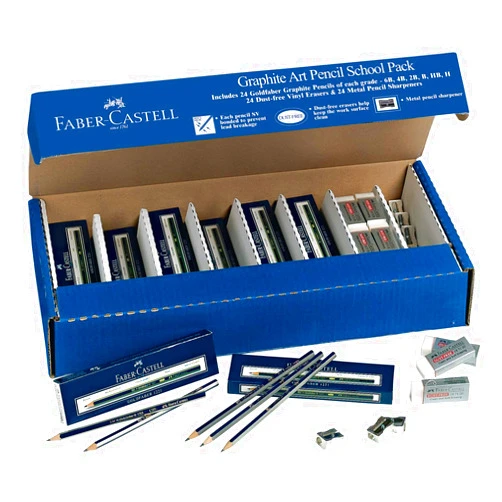Faber-Castell Goldfaber Sketching Pencil Set - School Pack, Set of 144