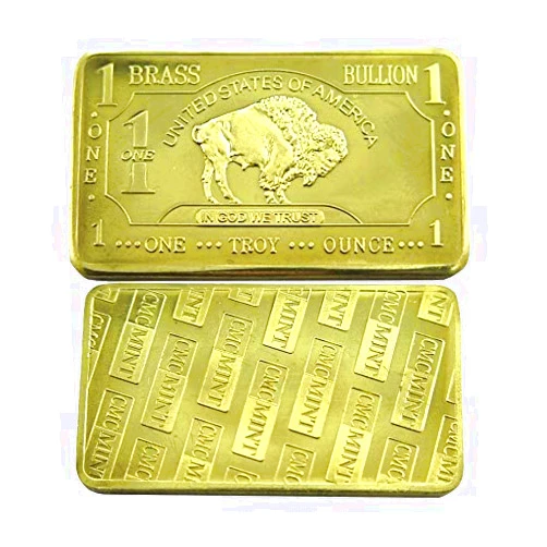 Unique Metals 1 oz One Troy Ounce USA American Buffalo .999 Fine Brass Bullion Bar Ingot | Unique Metals