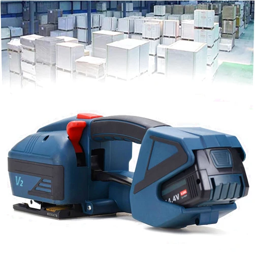 Dfdieratve Electric Strapping Machine, Portable Automatic Strapping Tool with LCD Screen, Handheld Hot Melting Strapping Machine, for Packaging Strapping Box Pallet Portable Baler